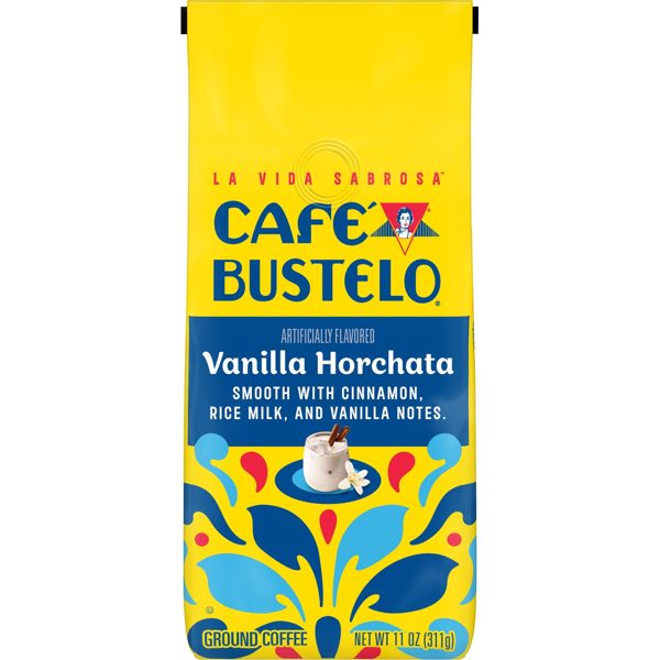 Cafe Bustelo Vanilla Horchata Artificially Flavored Ground Coffee, 11 oz Bag