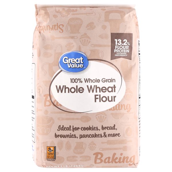 Great Value Whole Wheat Flour, 5 lb