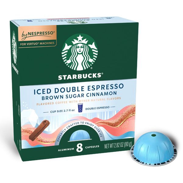 STARBUCKS Nespresso Coffee Pods Iced Brown Sugar Cinnamon flavor