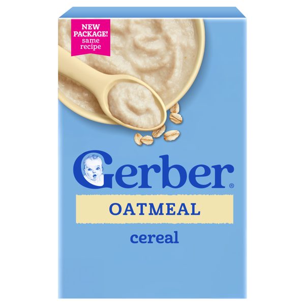 Gerber Baby Cereal, Oatmeal for Babies, Infant Cereal, Baby Breakfast, Stage 1 1 lb.