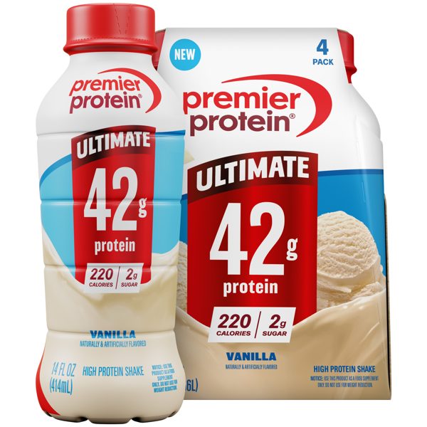 Premier Protein, Ultimate 42g Protein Shake, Vanilla, 14 Fl Oz, 4 Ct
