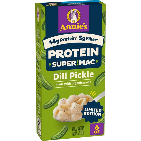 Annie's Protein SUPER! Mac Pasta and Cheese, Limited Edition Dill Pickle Flavor, 6 oz
