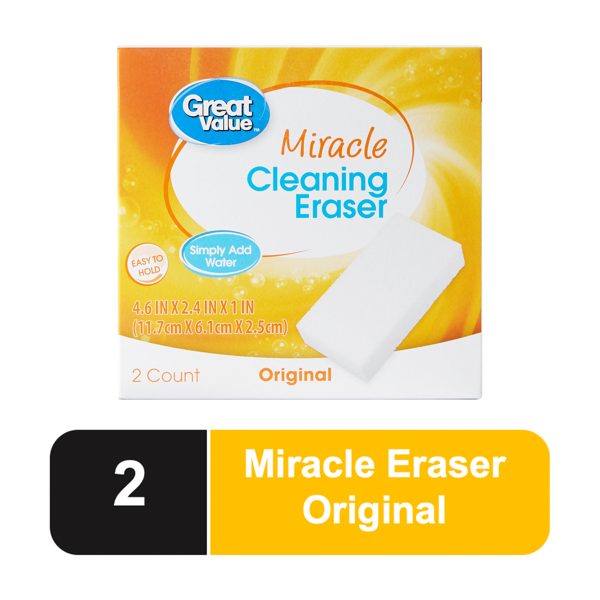 Great Value Cleaning Eraser Original, 2 Count