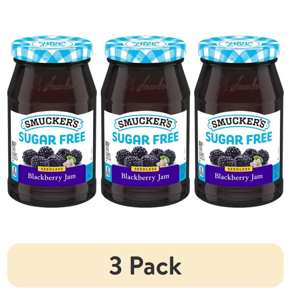 (3 pack) Smucker's Sugar Free Seedless Blackberry Jam, 12.75 oz