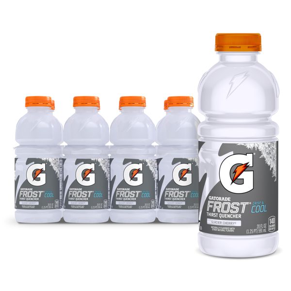 Gatorade Thirst Quencher Electrolyte Sports Drink, Frost Glacier Cherry, 20 fl oz, 8 Count Bottles