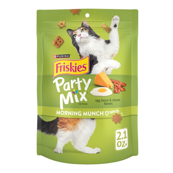 Purina Friskies Party Mix Morning Munch Crunch Cat Treats, 2.1 oz
