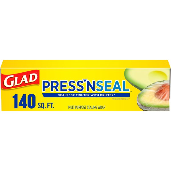 Glad Press'N Seal Multipurpose Sealing Food Wrap, 140 sq ft Roll