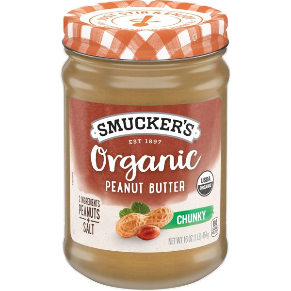 Smucker's Organic Natural Chunky Peanut Butter, 16 oz