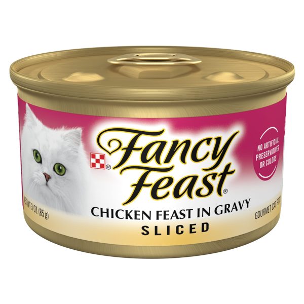 Purina Fancy Feast Sliced Kitten Food, Wet Cat Food, Chicken Feast in Gravy, 3 oz Can
