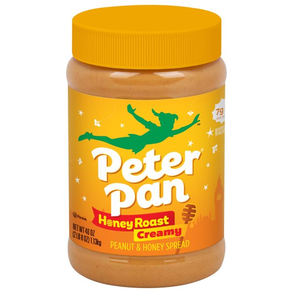 Peter Pan Creamy Peanut Butter Spread with Honey, Gluten Free, 40 oz Jar