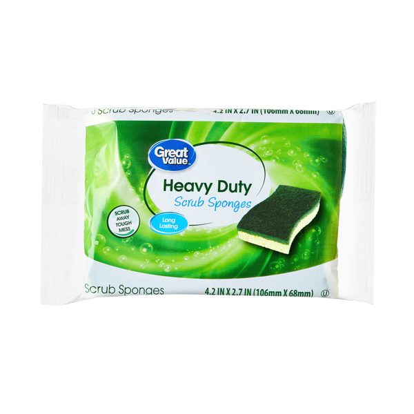 Great Value Heavy Duty Scrub Sponges, 8 Count