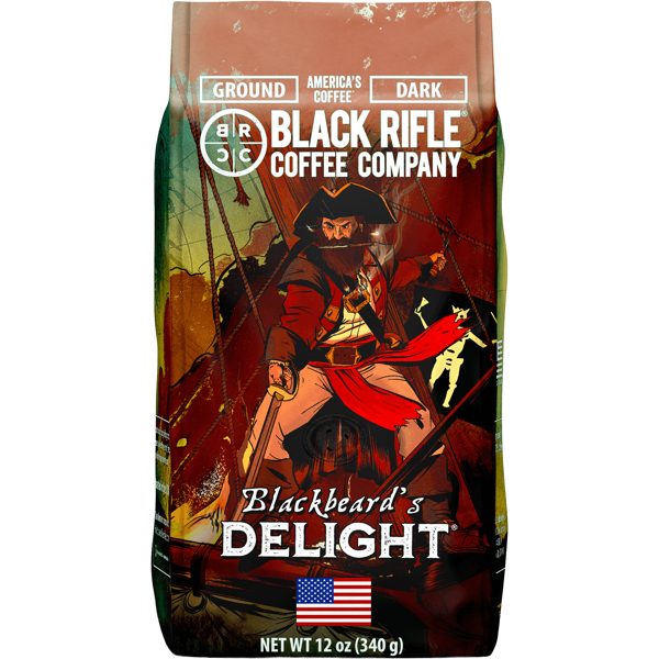 Black Rifle Coffee Company Blackbeard's Delight, Dark Roast, Ground Coffee, 12 oz