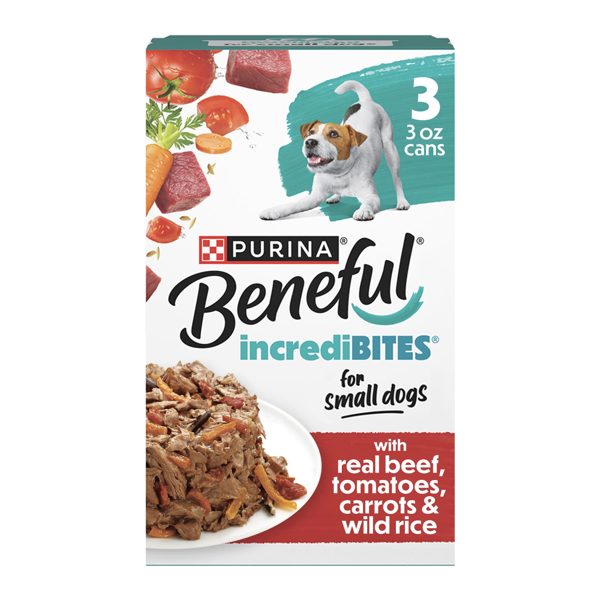 Purina Beneful Small Breed Wet Dog Food in Gravy, IncrediBites With Real Beef, 3 oz