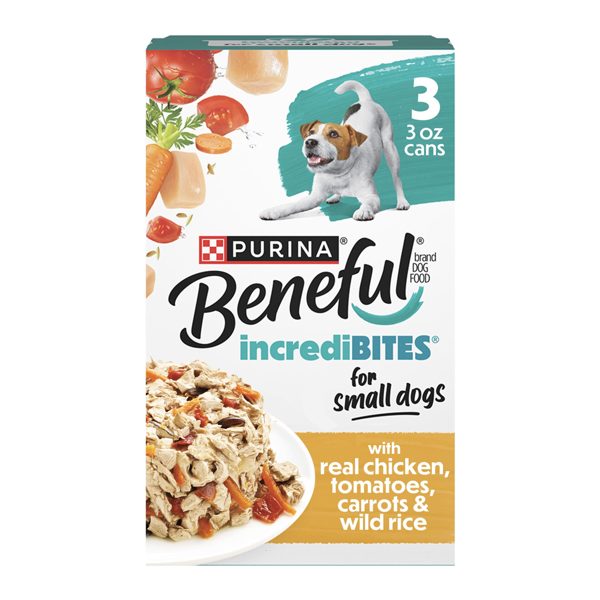Purina Beneful incrediBITES Small Breed Wet Dog Food, with Real Chicken, 3-3 oz. Cans