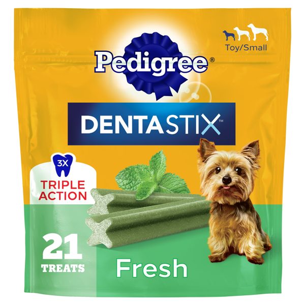 Pedigree Dentastix Dental Care Treats for Toy and Small Breed Dogs, Fresh Flavor, 5.08 oz Pack