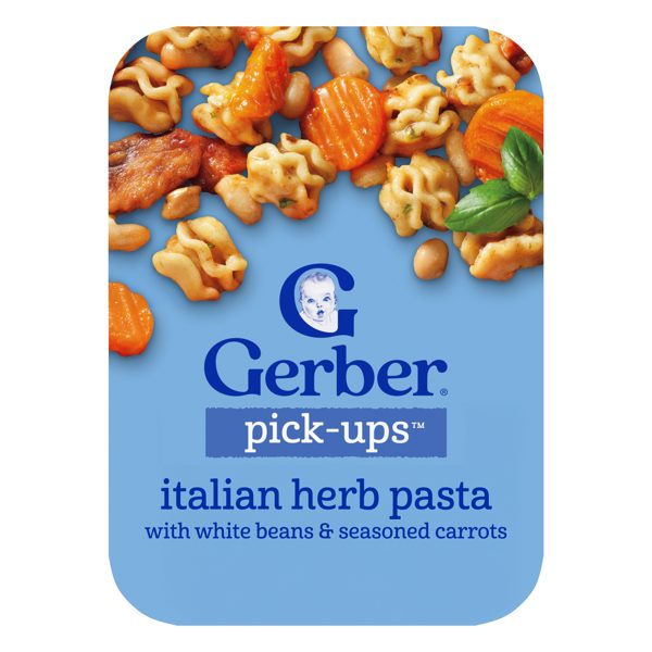 Gerber Stage 3 Baby Food, Italian Herb Pasta Pick-Ups, Crawler 8+ Months, Baby Finger Foods, 5.8 oz