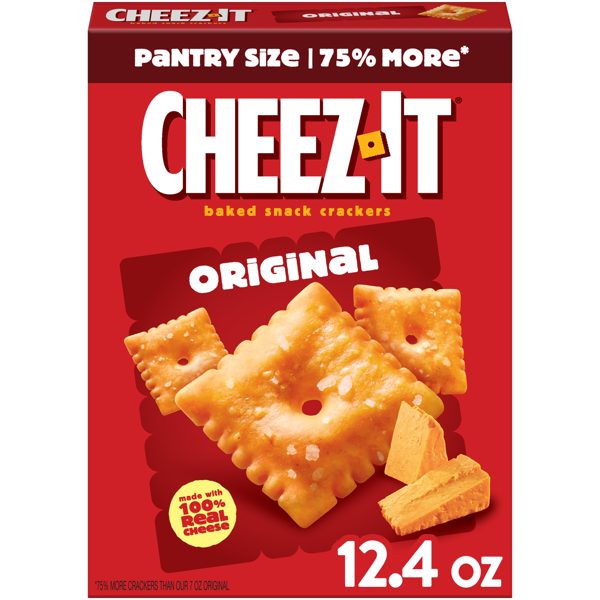 Cheez-It Original Baked Snack Crackers, Lunch Snacks, 12.4 oz