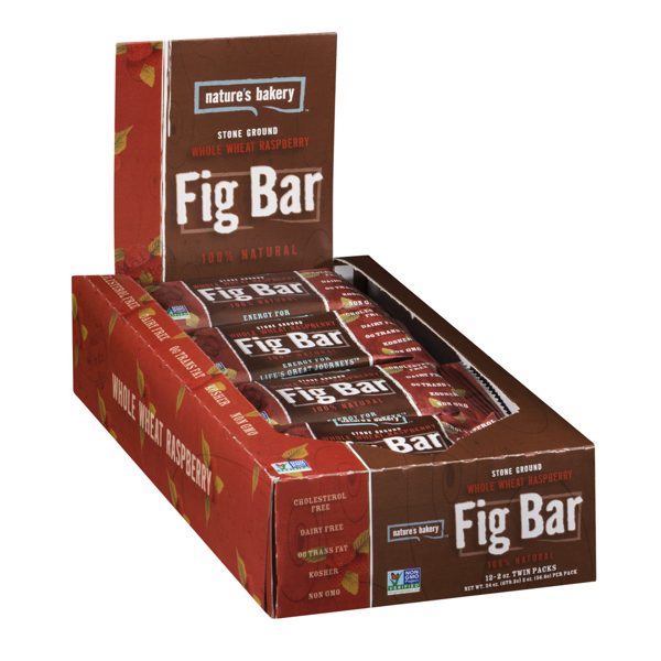 Nature's Bakery 100% Natural Fig Snack Bar, Raspberry, 2 Oz, 12 Ct