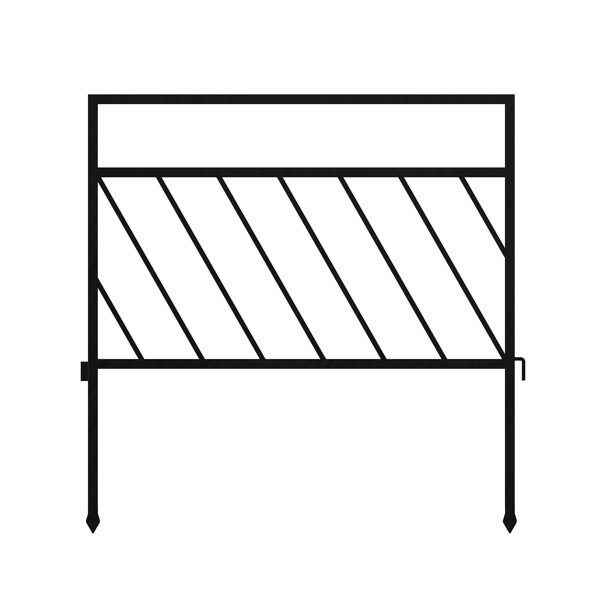 Expert Gardener Garden Border Edging, 18 in x 17.5 in, Black Powder-Coated Steel, Diagonal Design