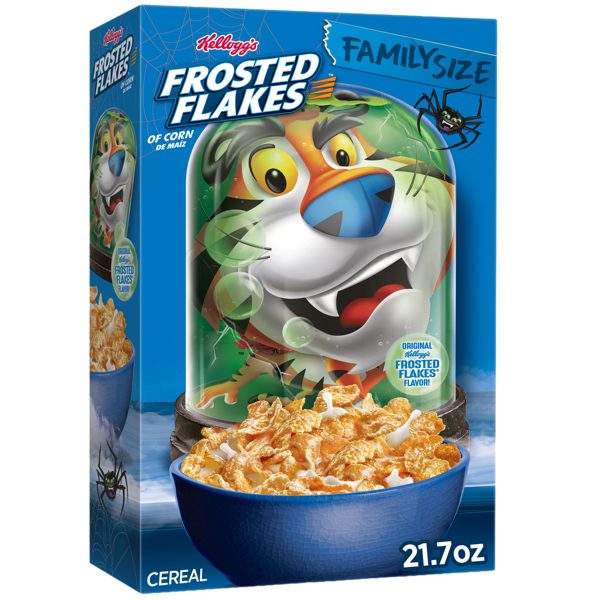 Kellogg's Frosted Flakes Original Breakfast Cereal, Fat Free, Family Size, 21.7 oz