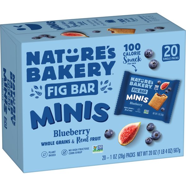 Nature’s Bakery Blueberry Fig Bar Minis, 1 oz, 20 Count
