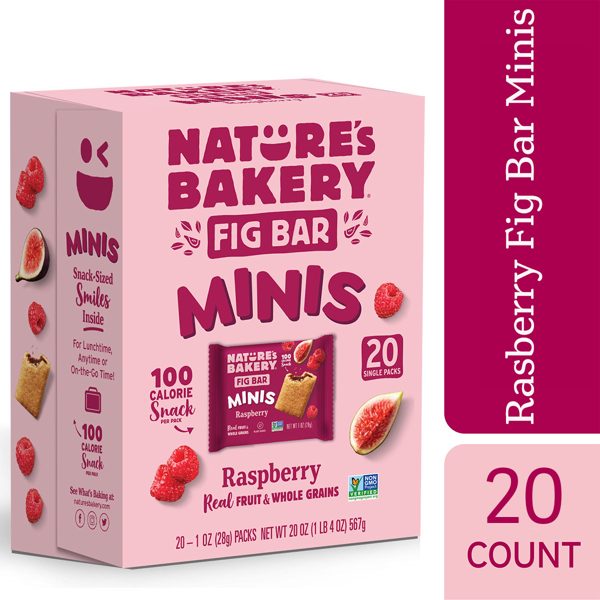 Nature’s Bakery Raspberry Fig Bar Minis, 1 oz, 20 Count