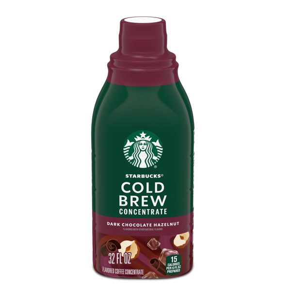 Starbucks Dark Chocolate Hazelnut, Cold Brew Coffee Concentrate, Iced Coffee, 32 fl oz