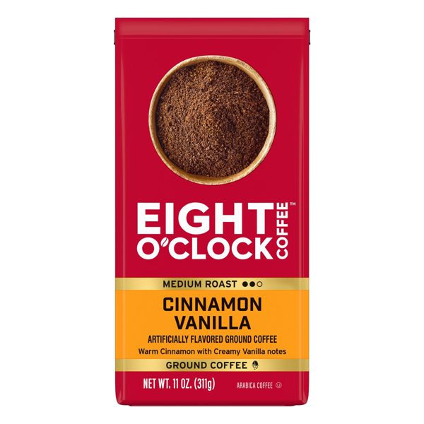 Eight O'Clock Coffee Cinnamon Vanilla Ground Medium Roast Arabica Coffee 11 oz
