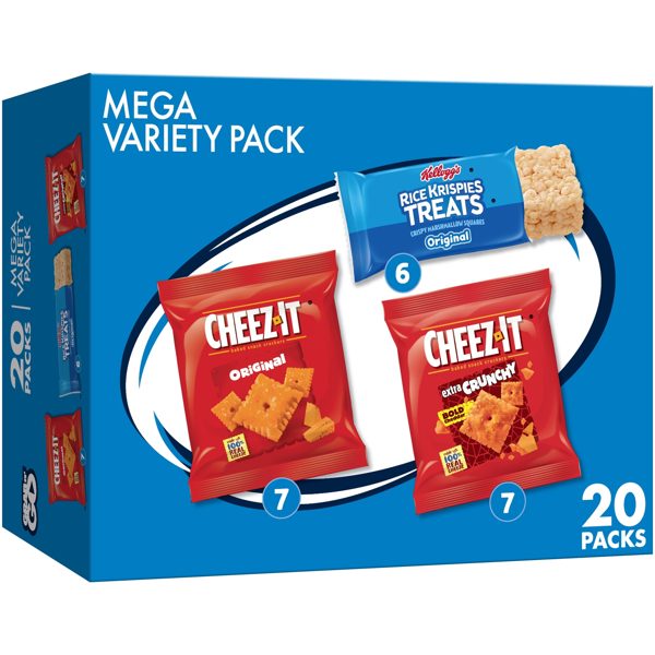 Cheez-It, Rice Krispies Treats Variety Pack Snacks, Lunch Snacks, 20 Count