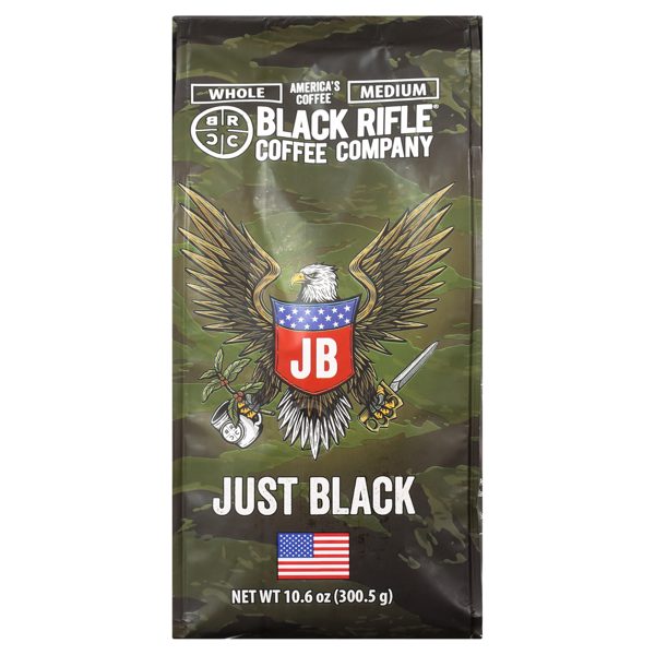 Black Rifle Coffee Company Just Black Whole Bean Coffee, Medium Roast, 10.6 oz
