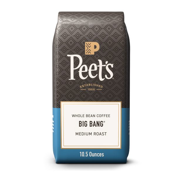 Peet's Coffee Big Bang Premium Medium Roast Whole Bean Coffee, Arabica, 10.5 oz
