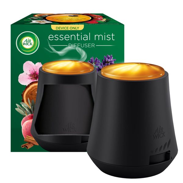 Air Wick Essential Mist Scented Oil Cordless Diffuser Device, Black, 1 Count