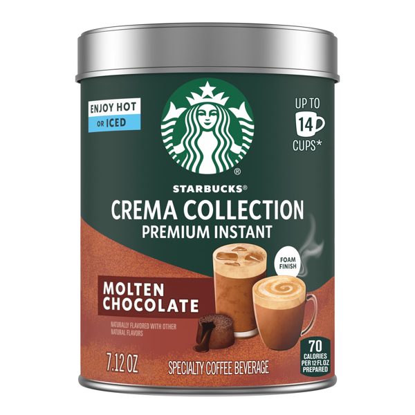 Starbucks Crema Collection Premium Instant Molten Chocolate Flavored Coffee, 7.12 oz