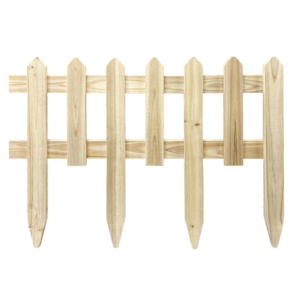 Expert Gardener Wood Picket Garden Border Edging, 17 in H x 23.6 in W