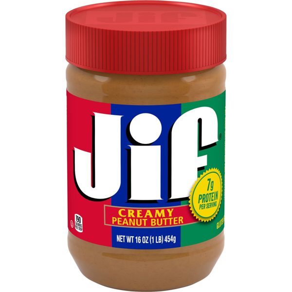 Jif Creamy Peanut Butter, 16 oz Jar