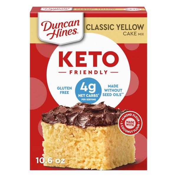 Duncan Hines Keto Friendly Classic Yellow Cake Mix, 10.6 oz.