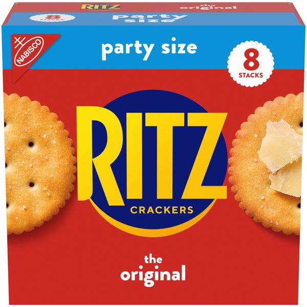 RITZ Original Crackers, Snacks for Kids and Adults, Lunch Snacks, Party Size, 27.4 oz