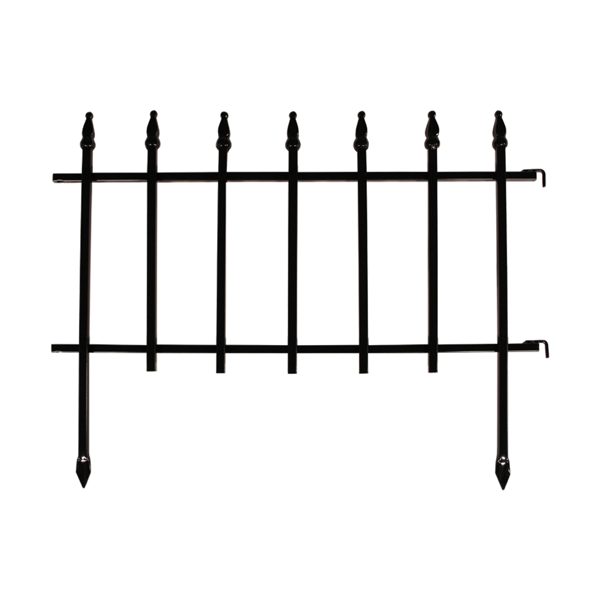 Expert Gardener Empire Black Powder-Coated Steel Garden Border Edging, 18 in H