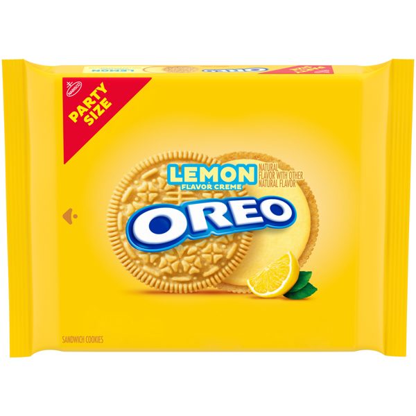 OREO Lemon Creme Sandwich Cookies, Party Size, 24.95 oz