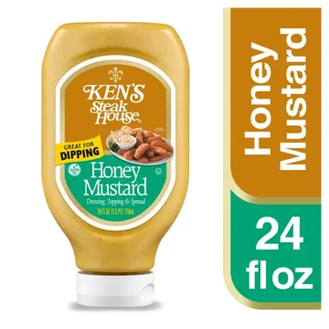 Ken's Steak House Honey Mustard Dressing, Topping & Spread, 24 fl oz Family Size