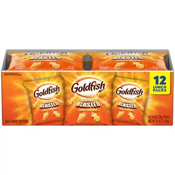 Goldfish Flavor Blasted Xtra Cheddar Crackers, 12 Count 0.9 oz
