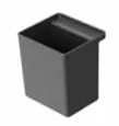 Hyper Tough Hyper Stack Small Wall-Mount Storage Bin, Heavy-Duty Plastic Tool Holder, Black, 1 Pack