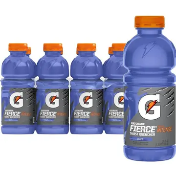 Gatorade Thirst Quencher Electrolyte Sports Drink, Fierce Grape, 20 fl oz, 8 Count Bottles