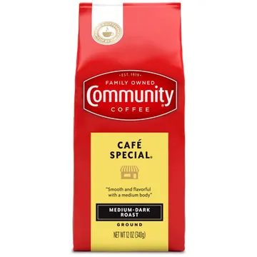 Community Coffee Café Special Medium-Dark Roast Ground 12 oz Gable Top
