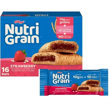 Nutri-Grain Breakfast Bars, Made with 10g Whole Grains, Snack Bars, Strawberry, 20.8oz Box (16 Count)