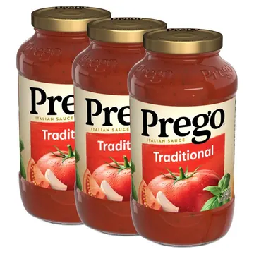 (3 pack) Prego Traditional Pasta Sauce, 24 oz Jar