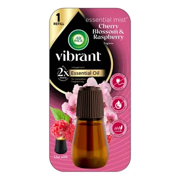 Air Wick Essential Mist Vibrant Scented Oil Air Freshener Diffuser Refill, Cherry Blossom and Raspberry, 1 Count