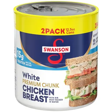 Swanson Premium Chunk Chicken Breast with Rib Meat, 12.5 oz. (Pack of 2)