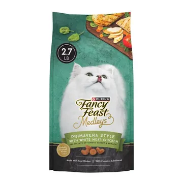 Purina Fancy Feast Medleys Primavera Style with White Meat Chicken and Accents of Tomato, Carrot and Spinach Dry Cat Food, 2.7 lb. Bag