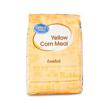 Great Value Enriched Yellow Corn Meal Flour, 80 oz Bag